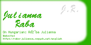 julianna raba business card